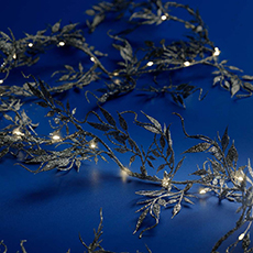 4.9' Silver Micro LED Deco Garland String Lights - 30 Lights - Warm White Copy KM482107-2