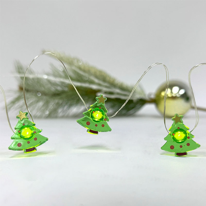 Christmas Tree Gold Star LED Micro String Lights - Battery Operated  DE-70318TREE-ORN