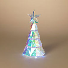 15" Electric Lighted Holographic Holiday Tree w/ Remote GC2738630