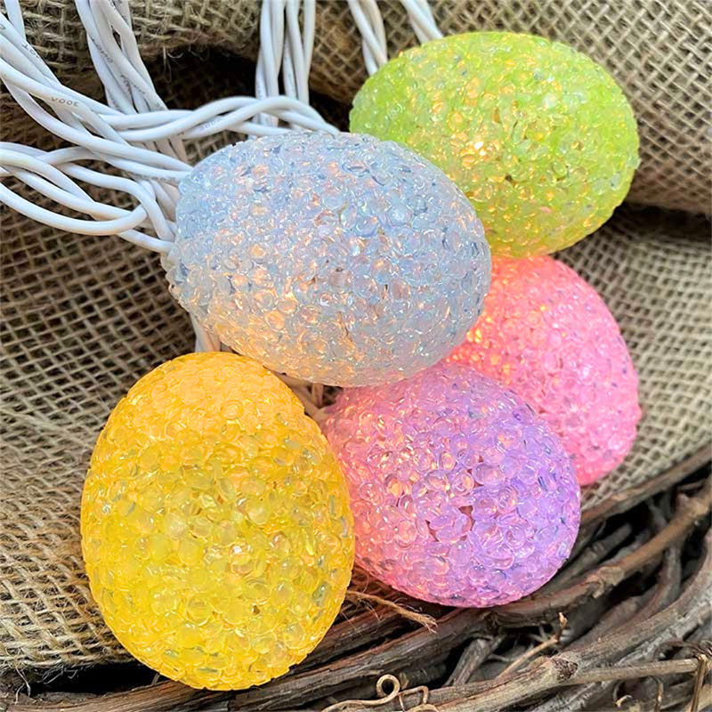 LED Easter Egg String Lights – Pastel Colors – 10 Lights – 10' Length HB-1673LED
