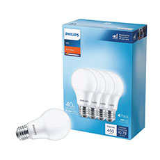 Philips 40W Equivalent Soft White A19 LED Light Bulb – 4-Pack 565341