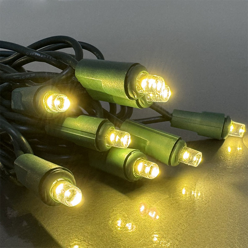 LED Clear Replacement Light Strand – Green Wire – 10 Lights – 10' Length HB-LED10G
